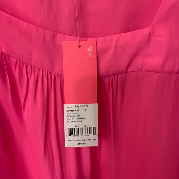 NWT Lilly Pulitzer Devina Top Small - Picture 4 of 5